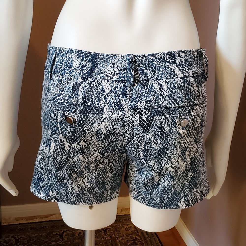 Calvin Klein Teal Python Print Cotton Shorts 2 - image 3